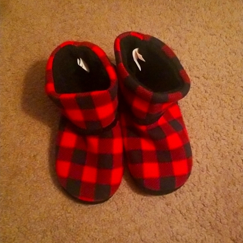 Buffalo check slippers